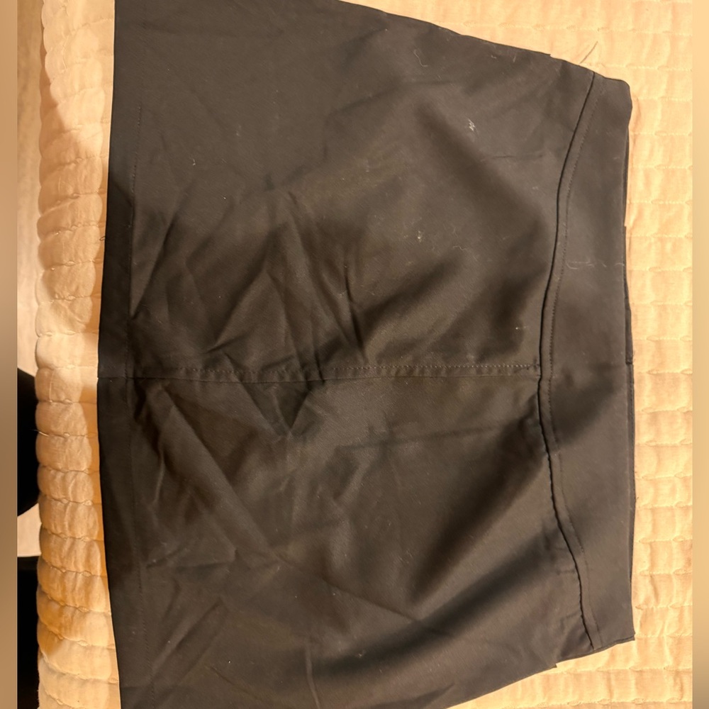 Black mini skirt!